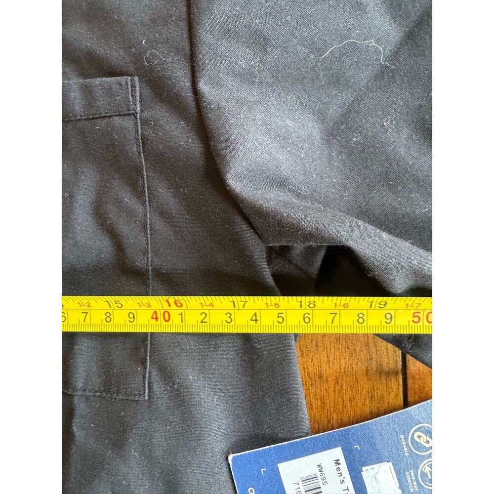 NWT Cherokee Workwear Professionals WW695 Black Scrub Top XS Men’s Stretch - Picture 8 of 9